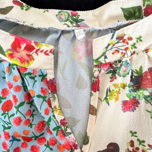 Sweet Floral Crepe Dress or Tunic Sz 2XL 🎉H.P. - Picture 10 of 11